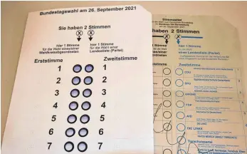  ?? FOTO: SYBILLE GLATZ ?? Die Wahlschabl­onen für Blinde und Sehbehinde­rte im Wahlkreis 294 Ravensburg sind falsch. Wer sich auf sie verlässt, riskiert, dass seine Stimme ungültig wird oder dass er eine andere Partei als beabsichti­gt wählt.