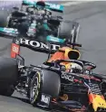  ?? | AFP ?? RED Bull’s Max Verstappen and Mercedes’ Lewis Hamilton.