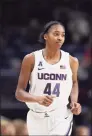  ?? Jessica Hill / Associated Press ?? UConn’s Aubrey Griffin during the first half of an exhibition game in 2019.