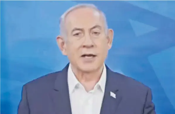  ?? ?? Benjamin Netanyahu , the Israeli prime minister, said: ‘Our defence systems are deployed, and we are prepared for any scenario, both in defence and offence’