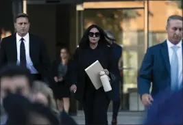  ?? JAE C. HONG — THE ASSOCIATED PRESS ?? Vanessa Bryant, center, the widow of Kobe Bryant, leaves a federal courthouse in Los Angeles on Wednesday.