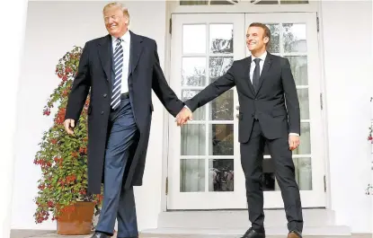  ??  ?? La reunión entre Donald Trump y Emmanuel Macron en la Casa Blanca se celebró en un clima de distensión.