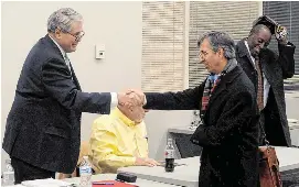  ?? Bruno Matarazzo Jr./Hearst Connecticu­t Media ?? John Day, right, plans to work as chief for the next 18 months before he retires.