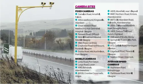  ?? PICTURE: SWNS ?? 0 Average speed cameras have operated on the A9 since 2014