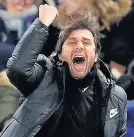  ??  ?? FIREBRAND Conte on touchline