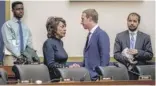  ?? ANDREW HARNIK/AP ?? Rep. Maxine Waters, D-Calif., and CEO Mark Zuckerberg on Wednesday.