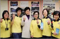  ?? PROVIDED TO CHINA DAILY ?? Staff of MTR Corporatio­n are not forgotten on Internatio­nal Women’s Day as Chief Executive aspirant Carrie Lam Cheng Yuet-ngor takes time off from her hectic election schedule to visit them at an MTR station on Wednesday to mark the occasion.
