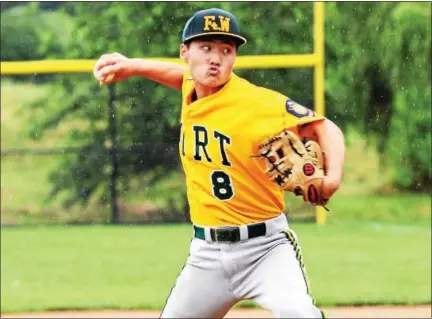  ?? CHRISTINE WOLKIN — FOR DIGITAL FIRST MEDIA ?? David Keller pitches for Fort Washington during their Lower Montco American Legion playoff game against Roslyn at Upper Dublin High School on Thursday.