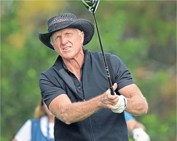  ?? ?? ‘JUGGERNAUT STILL ROLLING ON’: Greg Norman, CEO of LIV Golf, says each team could have its own home venue if LIV owned the courses.