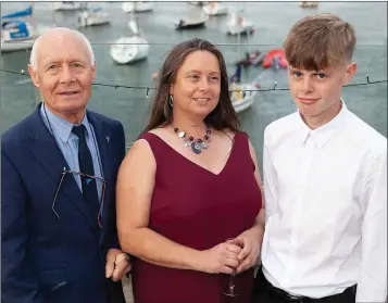  ??  ?? Three generation­s of club members: Páid Cassidy, Fiona Cassidy and Cathal Philips.