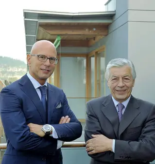  ?? (Rensi) ?? Vertici L’ex direttore generale Ermanno Grassi e il presidente Giovanni Di Benedetto alle Albere in una foto d’archivio
