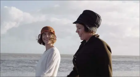  ?? SONY PICTURES CLASSICS ?? Jessie Buckley, left, and Olivia Colman play off each other well in “Wicked Little Letters,” one of several films slated for the Mostly British Film Festival.