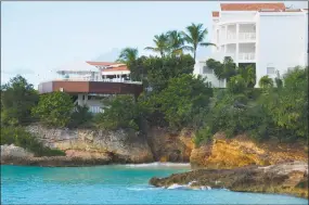  ?? James Harrigan / For Hearst Connecticu­t Media ?? The Malliouhan­a hotel in Anguilla where Darien resident Scott Hapgood was accused of killing worker Kenny Mitchel while on vacation in April.