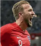  ??  ?? England’s Harry Kane scored their second goal against Tunisia.