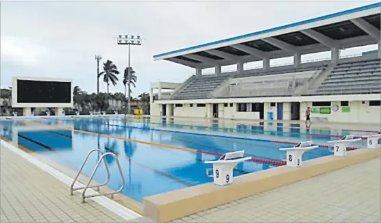  ?? Picture: FILE ?? The National Aquatic Centre at the Sports City in Laucala is regularly used by members of the public for swimming as a form of exercise.