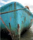  ?? LAINE MOGER/STUFF ?? Frank Larking’s boat is out of the water.