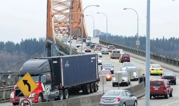  ?? STEVE BOSCH ?? B.C.’s community benefit agreements apply to two projects, including the Pattullo Bridge replacemen­t. They have been criticized for favouring NDP-supporting union groups.