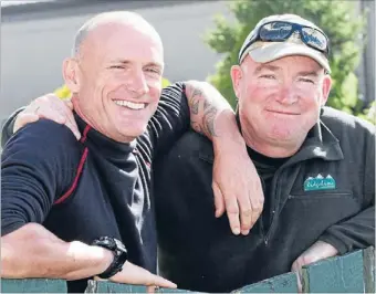  ?? Photo: JOHN HAWKINS/FAIRFAX NZ
627814190 ?? Brothers in arms: Conservati­onist and eco warrior Pete Bethune, left, has been visiting his twin brother Barry and enjoying spending time in his favourite place in the world, Fiordland.