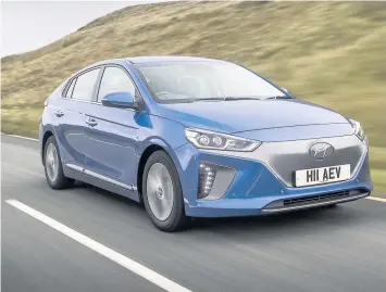  ??  ?? Sleek Hyundai Ioniq has modern styling inside and out