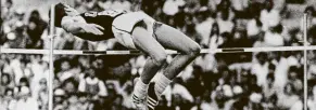  ?? PHOTO: GETTY IMAGES ?? Dick Fosbury, flopping.