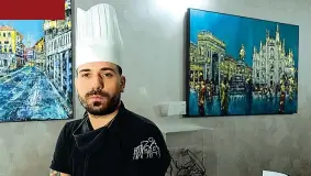  ??  ?? Chef Nicolò Tazzi, 28 anni, di «Angolo Milano», trattoria aperta 12 anni fa nel quartiere Isola