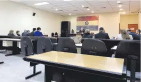  ?? ?? La audiencia se realizó en una de las salas de juicio oral del Palacio de Justicia. Presidió el juez Yoan Paul López.