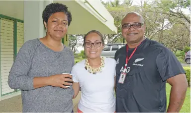  ?? Photo: Ronald Kumar ?? At the workshop (from left), Fiji Sun Managing Editor Digital Rosi Doviverata, Internews Pacific Partnershi­p Coordinato­r, Donna Hoerder and Fiji Sun SunCity Editor Shalveen Chand at the University of the South Pacific Laulaca Campus on September 22, 2020.