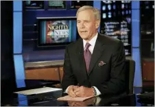  ??  ?? Tom Brokaw during his final broadcast on Dec. 1, 2004, as “NBC Nightly News” anchor.
