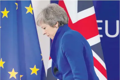  ?? Picture: EPA ?? TAKING STRAIN. British Prime Minister Theresa May.