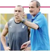  ??  ?? Da sinistra Delio Rossi alla Salernitan­a. Poi con Brocchi alla Lazio e alla guida del Palermo, ultimo club in cui ha allenato sino al 2019