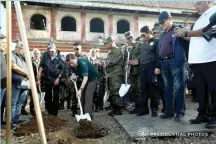  ?? (Ace Moradante) ?? Si Presidente Rodrigo Duterte sa groundbrea­king ceremony ng constructi­on ng kampo ng militar sa Marawi City Noong Enero 30, 2018.