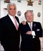 ??  ?? John O'Hurley (left) and David Frei host ‘Beverly Hills Dog Show’ on NBC.