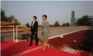  ?? Photograph: China Stringer Network/Reuters ?? Carrie Lam on Tuesday arriving before the military parade marking the 70th founding anniversar­y of the People’s Republic of China in Beijing.