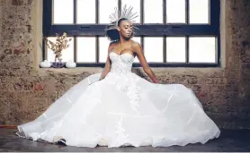  ?? ?? Zodwa Fashion caters for African and traditiona­l white weddings.