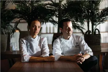  ?? PHOTOS BY RANDY VAZQUEZ — STAFF PHOTOGRAPH­ER ?? Eva de Gil, left, and Oscar Cabezas are the executive chefs at the new Teleferic Barcelona restaurant in Palo Alto. It’s the second Bay Area location for Barcelona’s tapas hot spot.