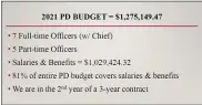  ?? IMAGES FROM PRESENTATI­ON ?? This graphic shows how the West Pottsgrove Police budget is allocated.