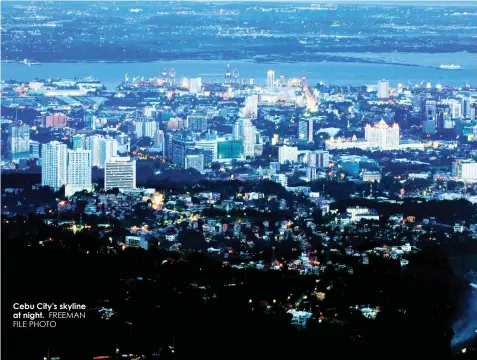  ?? FREEMAN FILE PHOTO ?? Cebu City's skyline at night.
