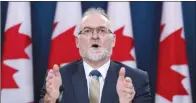  ?? CP PHOTO SEAN KILPATRICK ?? Auditor General Michael Ferguson holds a press conference in Ottawa Tuesday regarding his 2017 Fall Report.