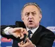  ?? FOTO: DPA ?? Wladimir Mutko im Medienzent­rum des Kremls.