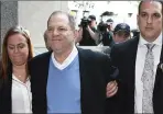  ??  ?? Weinstein arrives for his arraignmen­t.