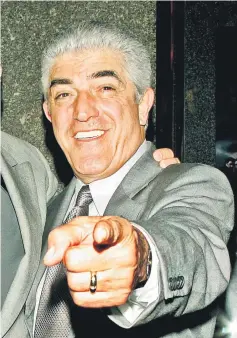  ??  ?? Actor Frank Vincent points at photograph­ers upon arrival at fifth season premiere of the HBO series ‘The Sopranos,’ in New York Mar2, 2004. — Reuters file photo