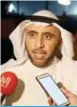  ??  ?? MP Mohammad Al-Dallal speaks to the press.