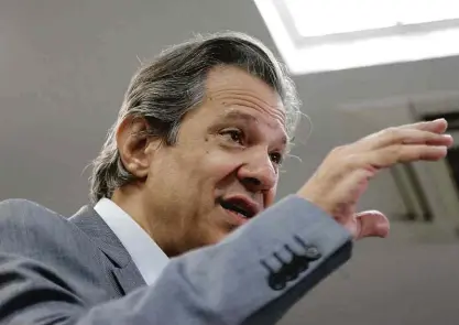  ?? Paulo Pinto - 22.mar.24/Agência Brasil ?? O ministro da Fazenda, Fernando Haddad, que minimizou conflito com o Congresso sobre reoneração