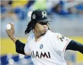  ?? WILFREDO LEE/AP ?? Pitcher Jose Urena was picked up in the Internatio­nal signing period back in 2008 by the Marlins.