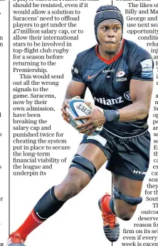  ??  ?? Risk: Maro Itoje would be unlikely to benefit from gruelling season in France