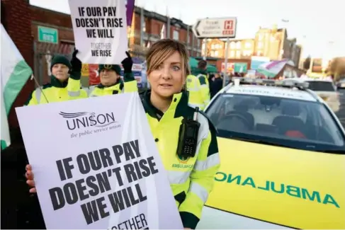  ?? (PA) ?? NHS workers were set to walk out on Monday and Wednesday
