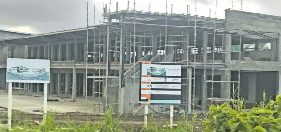  ?? Photo: Maraia Vula ?? Part of the Vitivou Commercial Complex being built in Nausori.