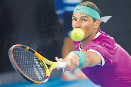  ?? Photo / AP ?? Rafael Nadal is eyeing his second Australian Open title, 13 years after his first.