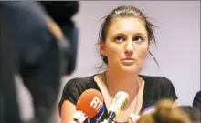  ?? Valery Hache/AFP/Getty Images ?? French policewoma­n Sandra Bertin, who is in charge of Nice’s system of security cameras, claimed the interior minister pressured her to alter a report into security at the Nice fireworks display.