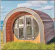  ??  ?? An example of what the camping pods at Loch Leven hotel will look like.